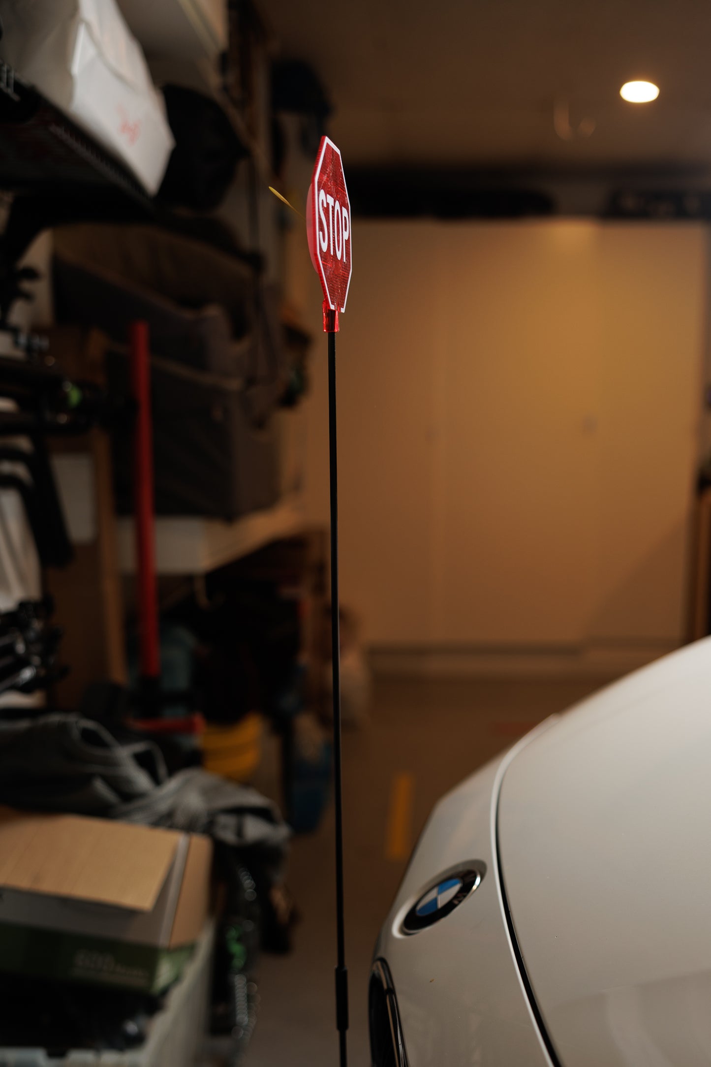 LED Stop Sign Parking Assistant for Garage with Flashing Signal