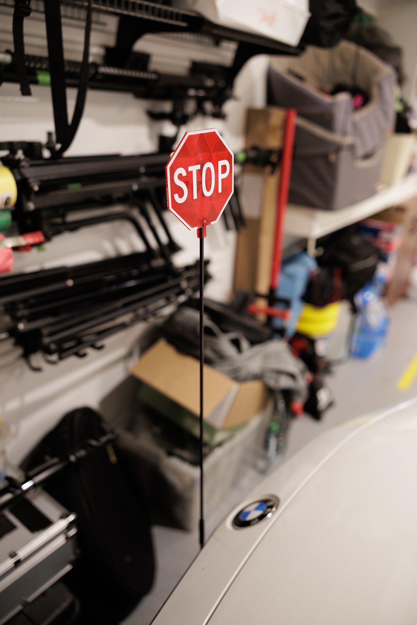 LED Stop Sign Parking Assistant for Garage with Flashing Signal