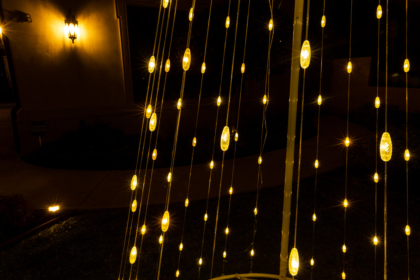 LED Holiday Decor - Outdoor Multi-Color or Warm White Light Strand Tree with Collapsible Base and Wireless Remote