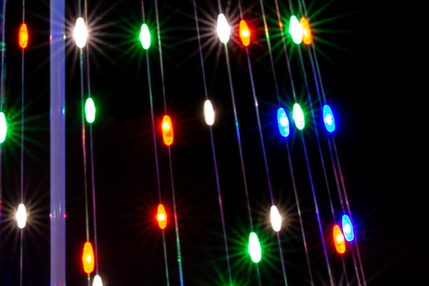 LED Holiday Decor - Outdoor Multi-Color or Warm White Light Strand Tree with Collapsible Base and Wireless Remote