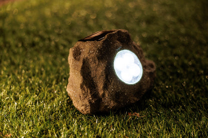 Set of 3 Solar Power Jumbo Rock Spot Lights