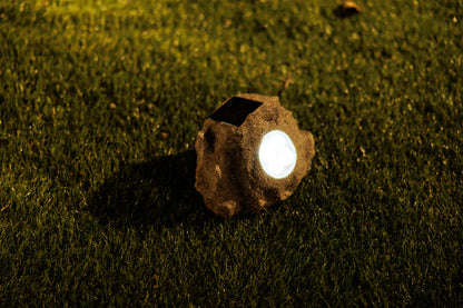 Set of 3 Solar Power Jumbo Rock Spot Lights