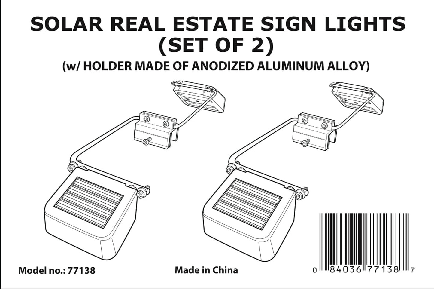 SOLAR DUAL SIDE REAL ESTATE SIGN LIGHTS