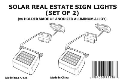 SOLAR DUAL SIDE REAL ESTATE SIGN LIGHTS