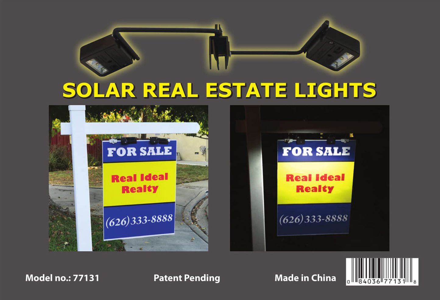 SOLAR DUAL SIDE REAL ESTATE SIGN LIGHTS