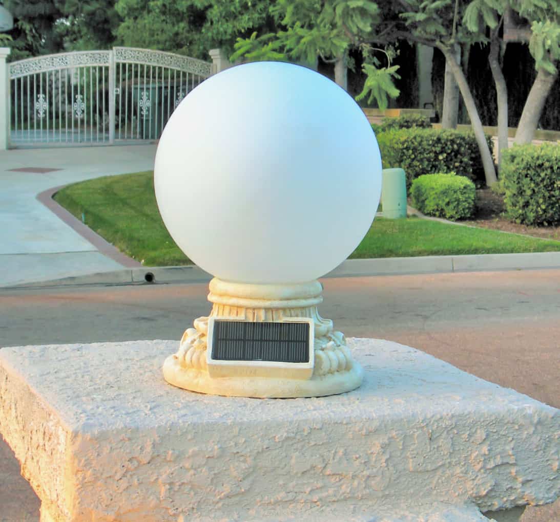 Solar Power 10 Glass Globe Handcrafted Entrance Light 